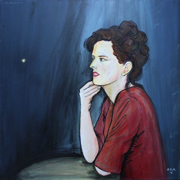 Gemälde "Ist das alles?" von Rudolf E. Mitter – nachdenkliche figurative Darstellung, expressiv